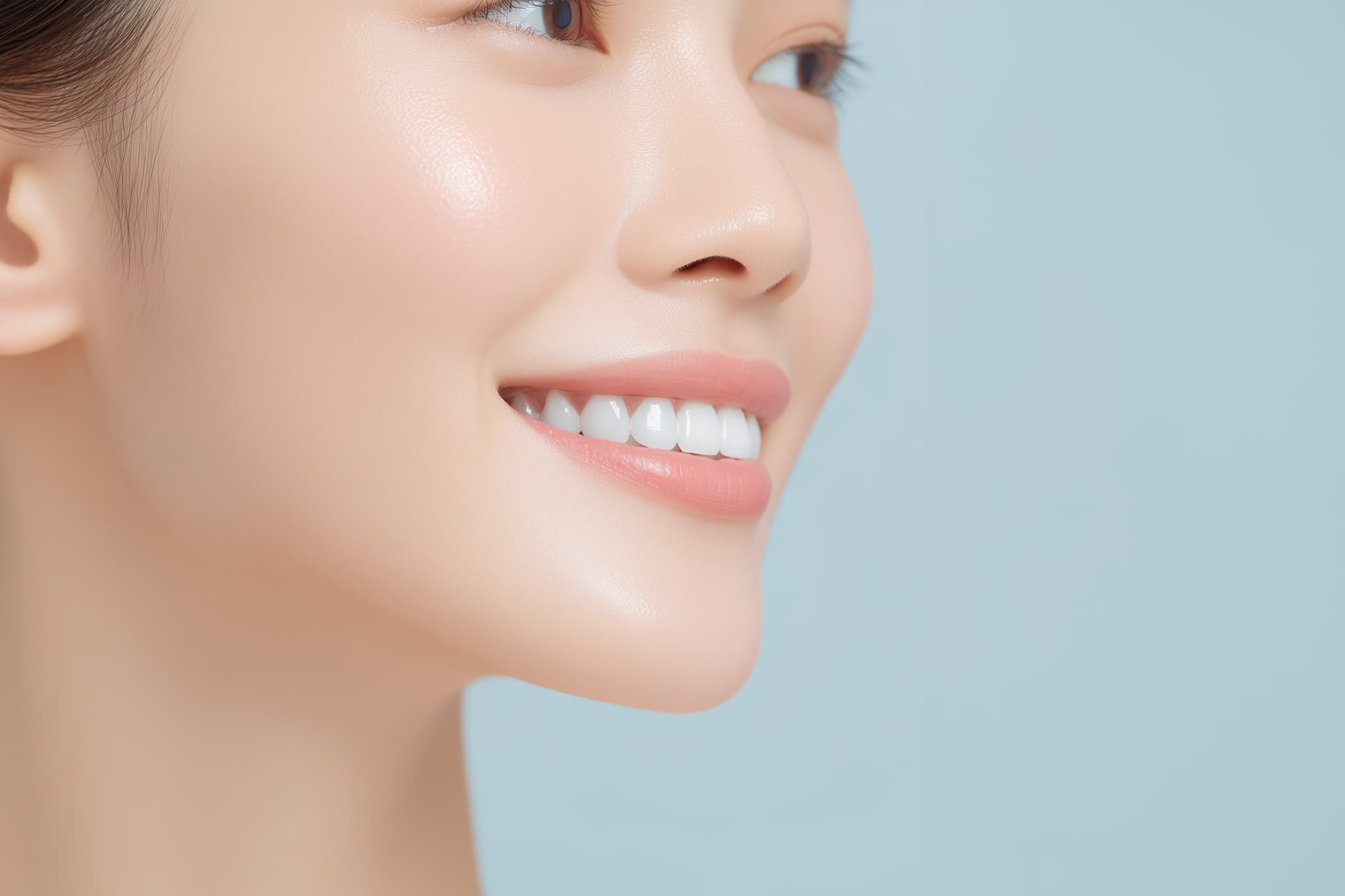 セラミックの歯の治療が終わり口元に自信が出た女性