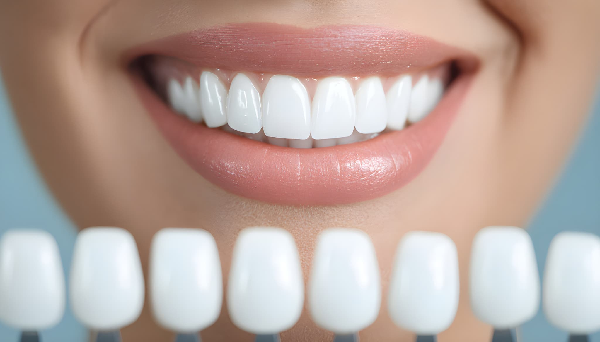 ほかの歯に合わせて色味を調整している様子