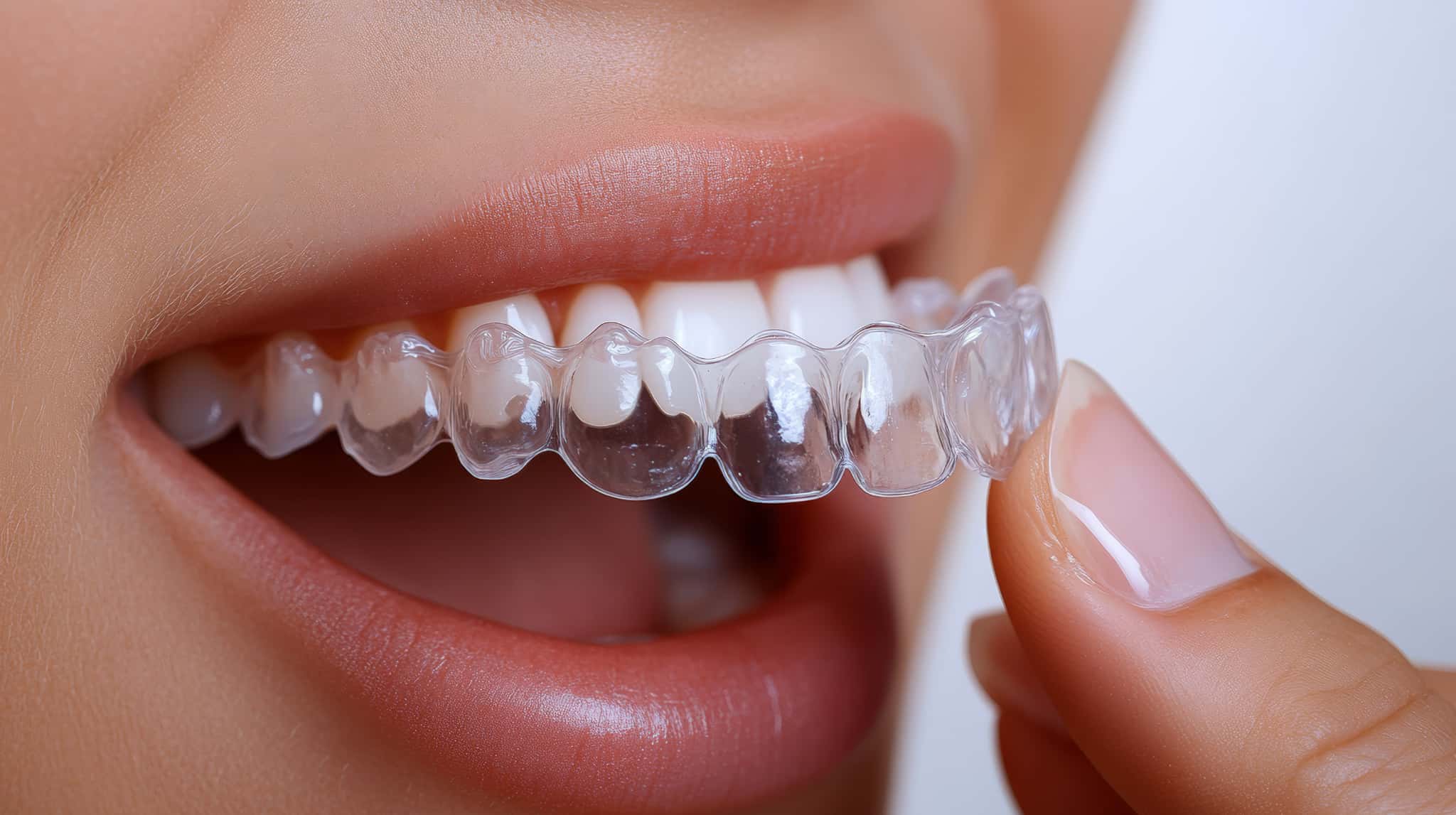 インビザラインを装着するイメージ