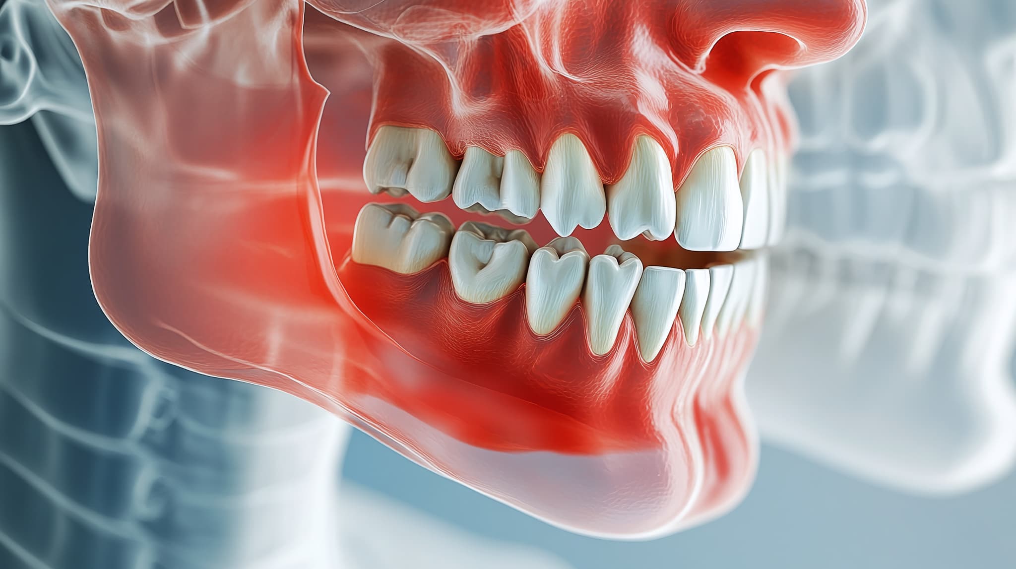 顎関節や口周りの筋肉の様子