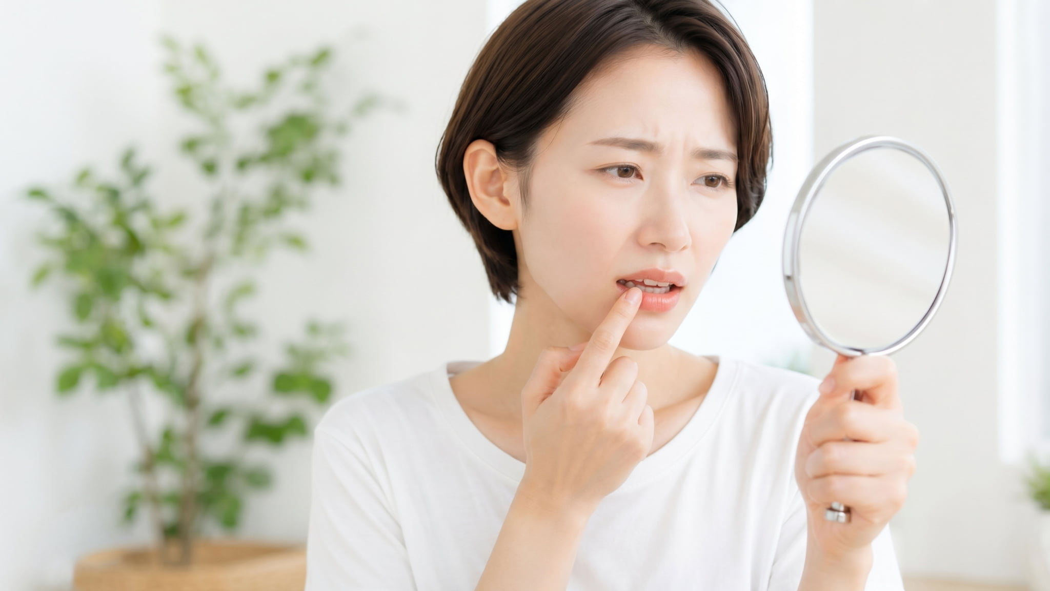 矯正後の後戻りが気になる女性