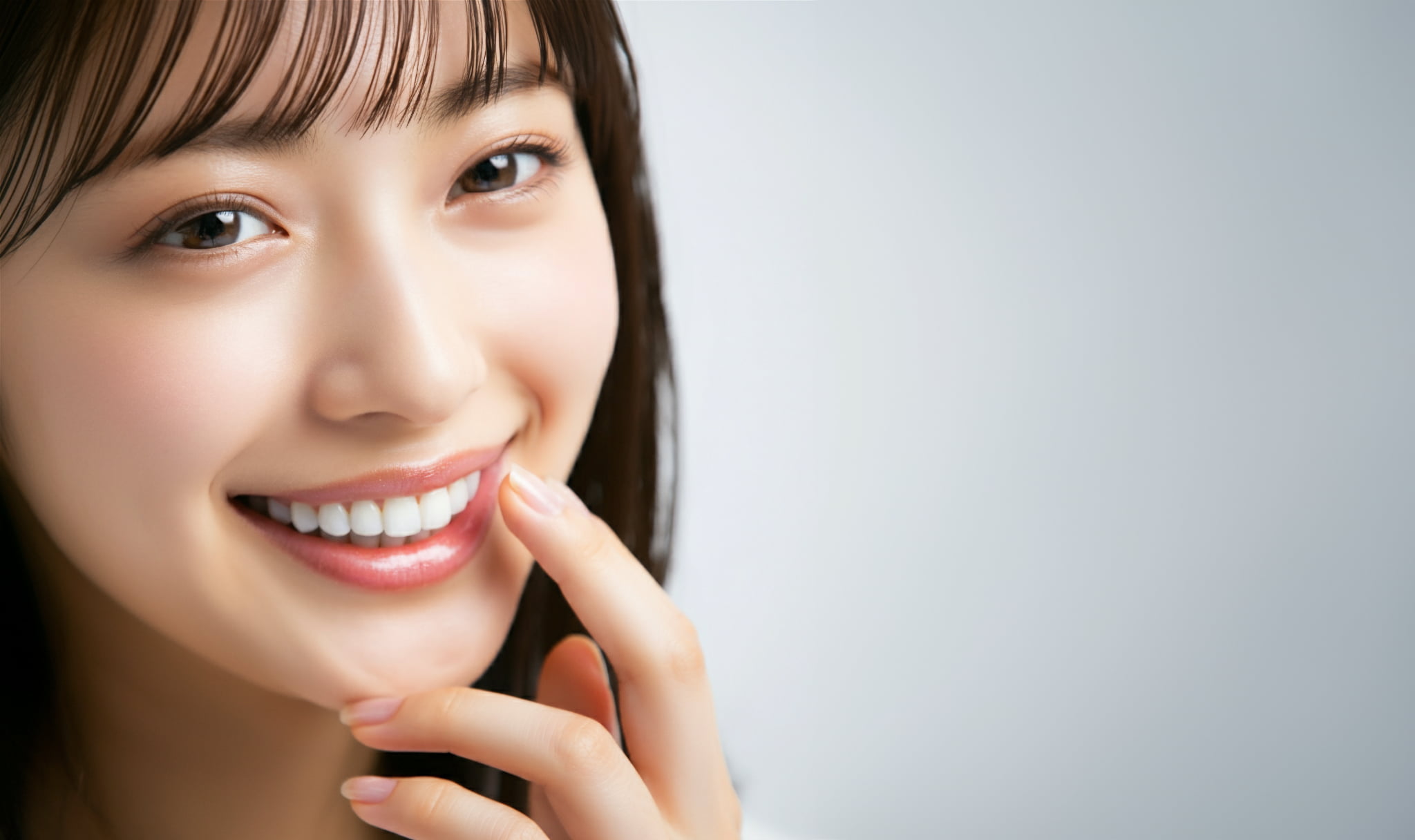 後戻りを防いで綺麗な歯並びになった女性