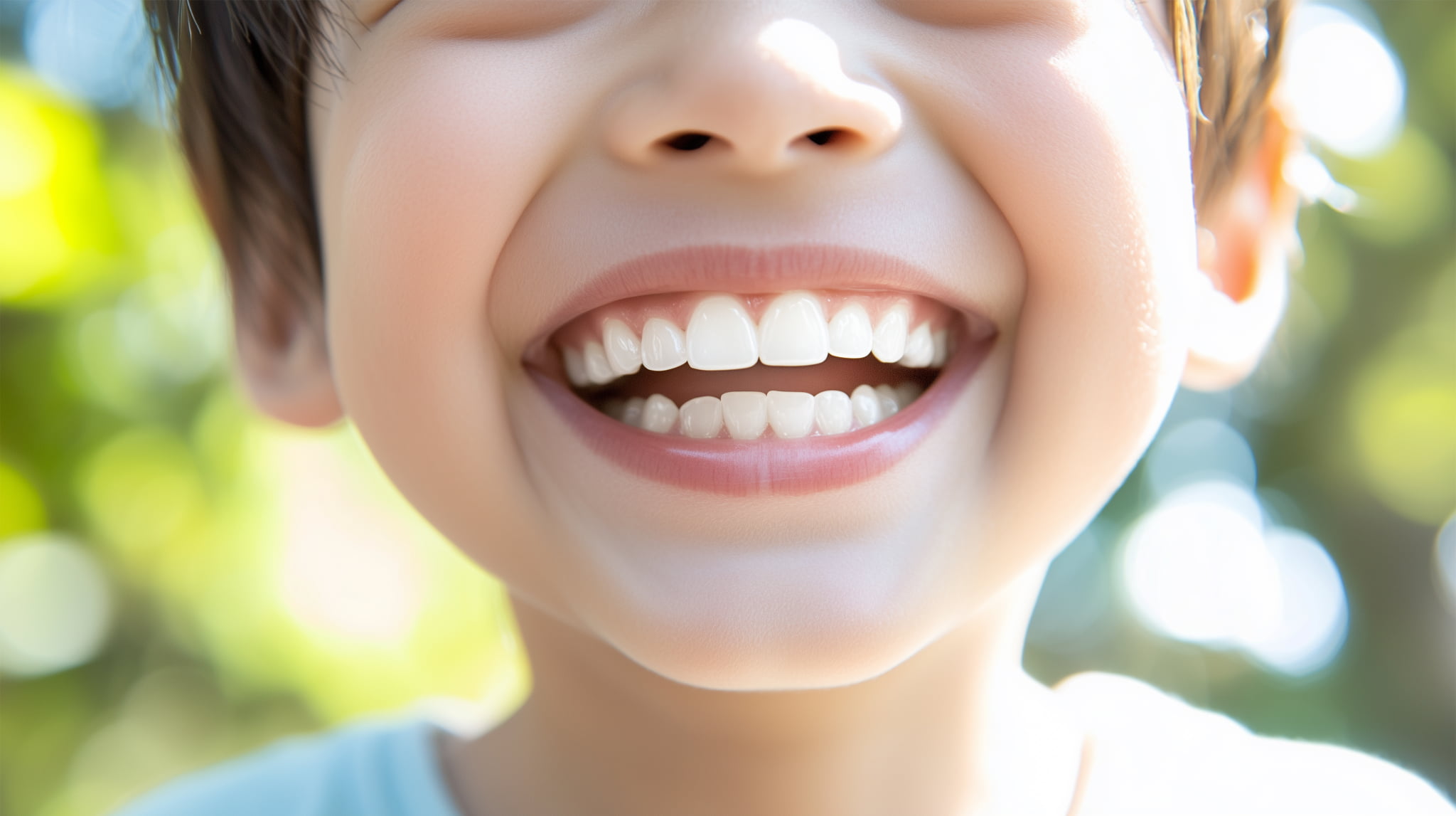 MFTで歯並びが改善した男の子の口元